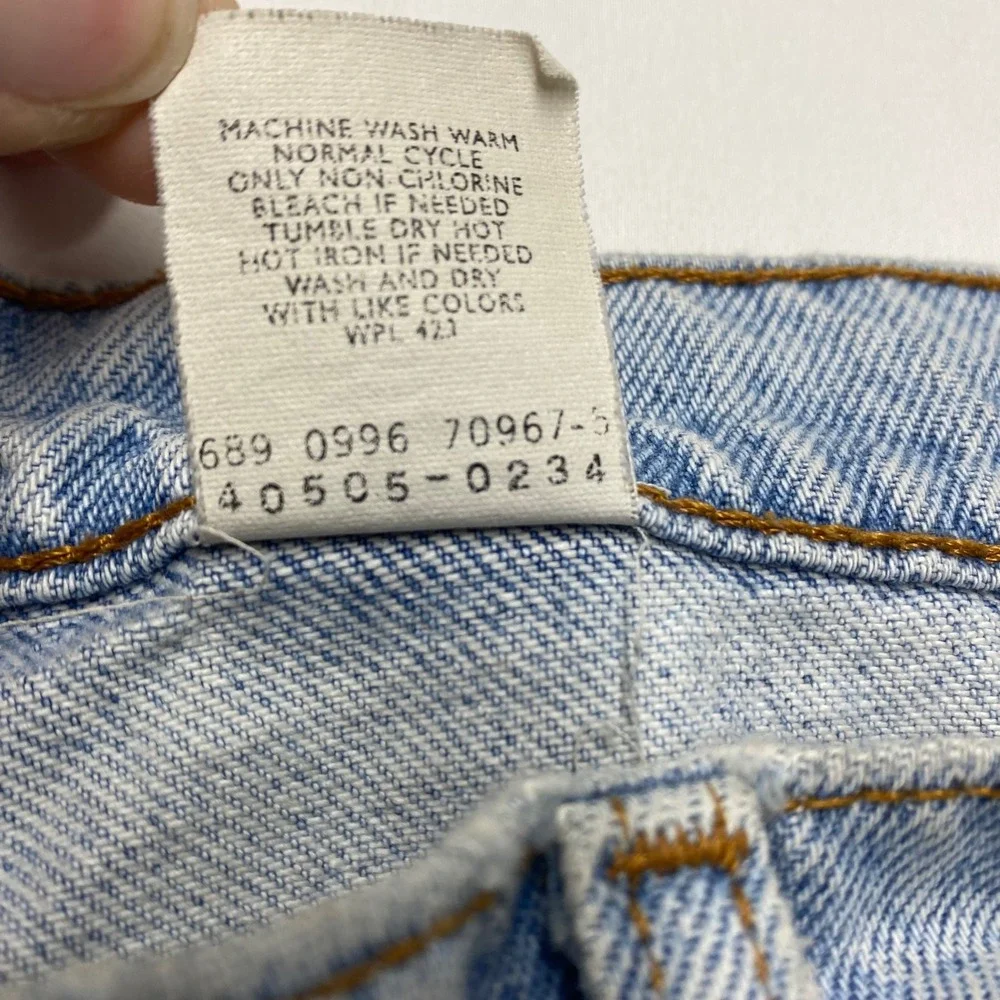 Vintage Levis 505 Orange Tab Jeans Mens 34x30 Light Wash Straight Leg 1996 90s